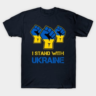 I Stand with Ukraine Protest Fist T-Shirt